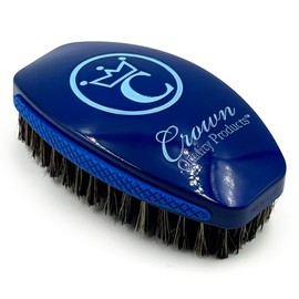 New BLU MAGIC - 360 Wave brush, MEDIUM Mixed Boar Bristle Hairbrush - Non-Slip Rubber Grips, Waterproof Design, Indestructible body, Debossed logo, High Gloss Finish - The Ultimate 360 Wave Brush