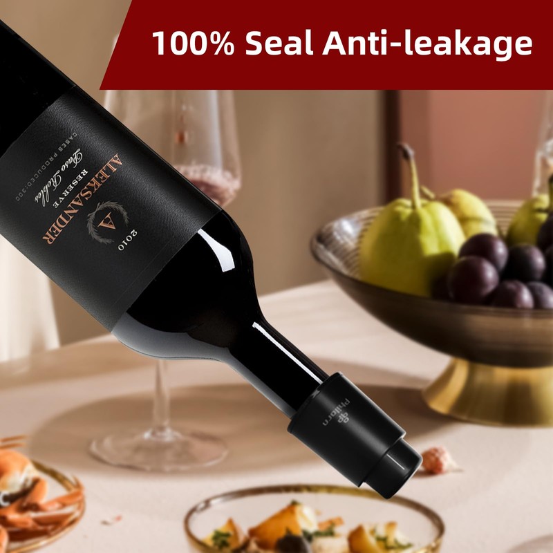 2 PACK Wine Bottle Stoppers, Philorn Vacuum Wine Stoppers -