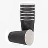 Recyclable Take Away Tea Coffee Cups with lids Ripple Wall