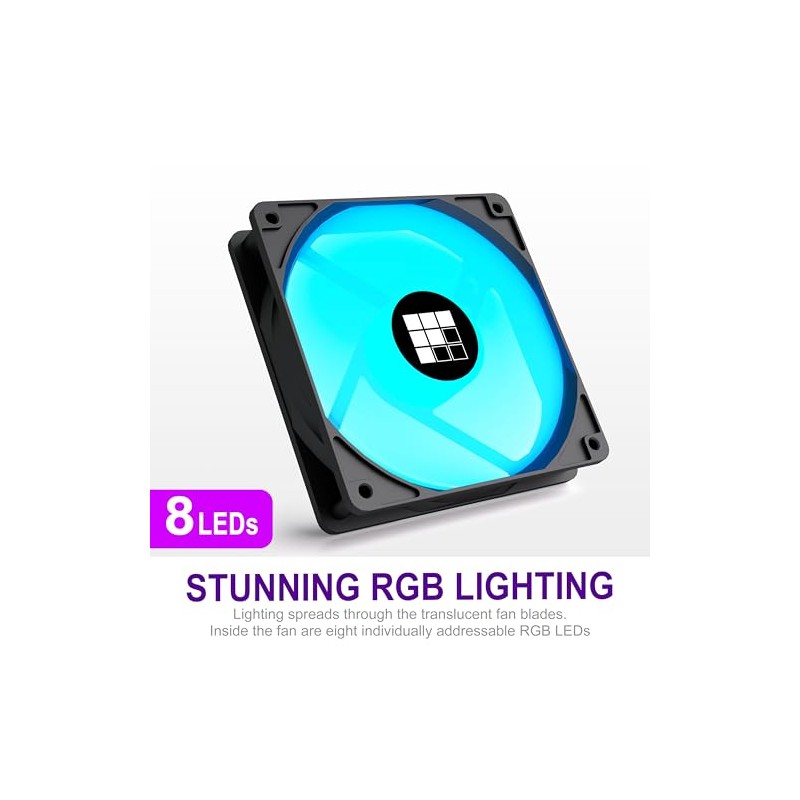 FOIFKIN 120mm PWM ARGB PC Case Fan (Black, Forward 3