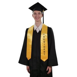 CLERKMANS Unisex Class Officer Graduation Stoles, Pointed Class Leadership Stoles – President
