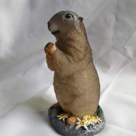 Garden Statue Lawn Ornament Animal Garden Statue Sculpture Resin Lawn Ornaments Decor Indoor Outdoor Figurines for Patio Yard and House - Marmot