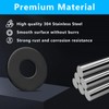 Pack of 50 Flat Washers M6, Black Washers Stainless Steel