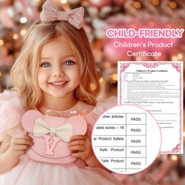 Mibasies Toddler Purse for Girls 3-8: Birthday Gifts - Little Kids Gifts Mini Mouse Ears Bow Purse (Pink)