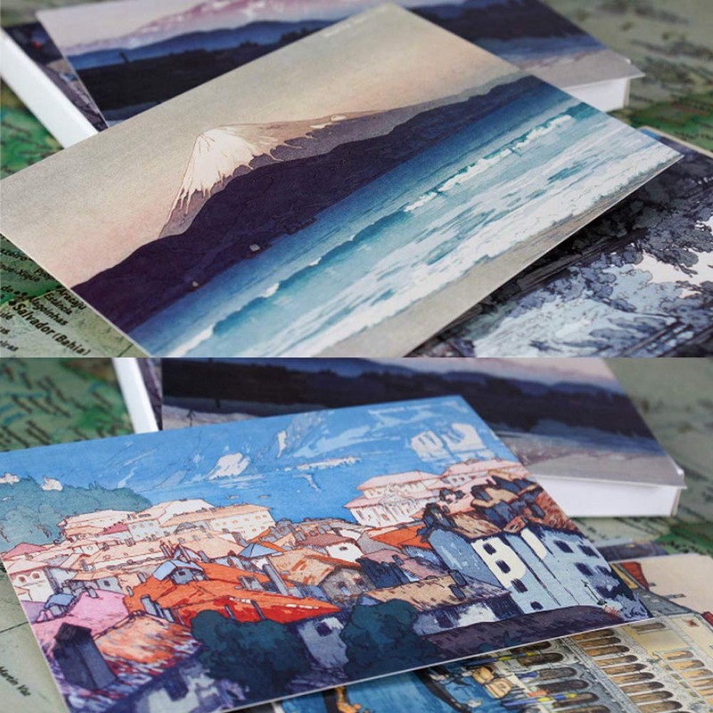 HOSTEESSCHOICE Beautiful Art Postcards set of 30 Japanese Artist Hiroshi