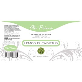Ola Prima Ola Prima Lemon Eucalyptus Essential Oil C Therapeutic Grade for Aromatherapy, Diffuser, Relaxation, Cosmetic Making, Dropper C 4 fl oz C Eucalyptus Lemon Scent Aromatherapy Oil