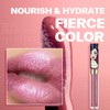 Metallic Shine Liquid Lip Gloss, Glitter Pink Liquid Lipstick for