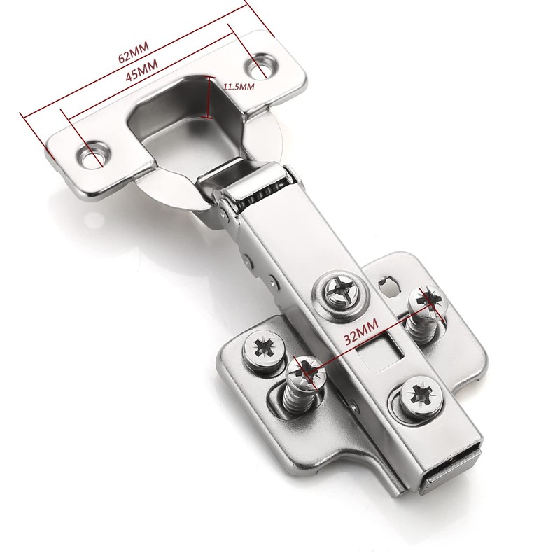 Furniware 2 pcs Soft Close Cabinet Hinges,110° Full Overlay Cupboard