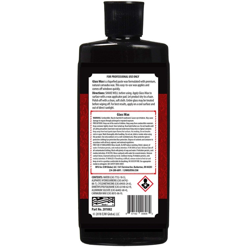 E.J. Wheaton Glass Wax, Polishes and Protects Windows, Mirrors and