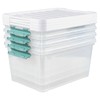 Uumitty 4 Packs 35 Quart Storage Bins with Lids, Stackable