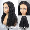 FACMOOD 4C Edges Glueless Wigs Kinky Curly Human Hair Pre