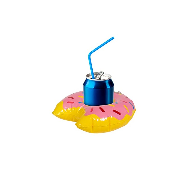 Folat 20291 Getränkehalter schwimmender Donut zum Aufblasen Mehrfarbig, Costumes