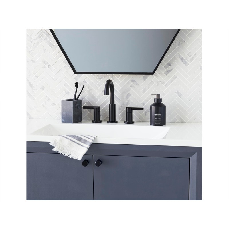 Method Gel Hand Soap, Vetiver + Amber, Reusable Black Aluminum