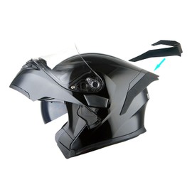 1Storm Motorcycle Modular Full Face Helmet Flip up Dual Visor Sun Shield: HB89 Glossy Black