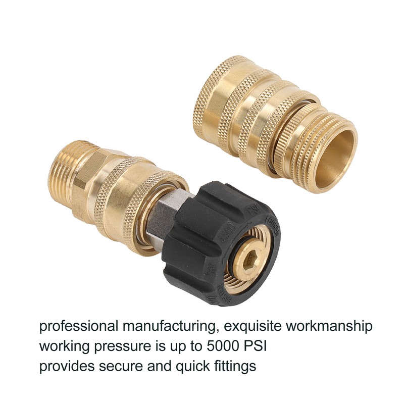 8pcs Pressure Washer Adapter Set Quick Coupler Fittings Metal Quick