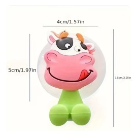 6pcs Soporte De Silicona Para Cepillos De Pared Ganchos De Animales Porta Con Ventosa fuerte Para baño cocina MURAMAUDI