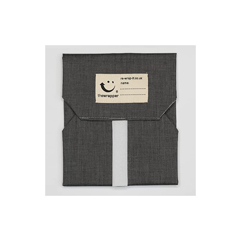 the Wrapper, Re Wrap It Sandwich Bags, Pale Grey, No