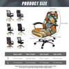 Xorudoydet Hippie Flower Pattern Computer Office Chair Cover, Waterproof Office