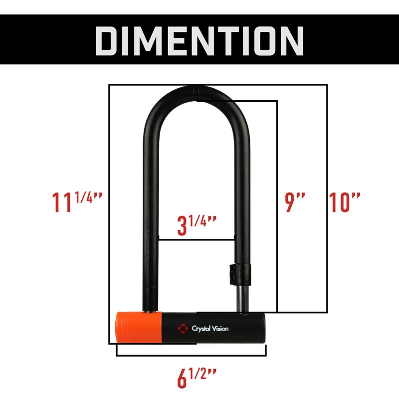 Blackstone Anti-Theft 130 db Alarm U-Lock Heavy Duty w/Security Cable