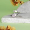 zaxsj Sterling Silver Initial Unicorn Ring 925 Adjustable Cute Cubic