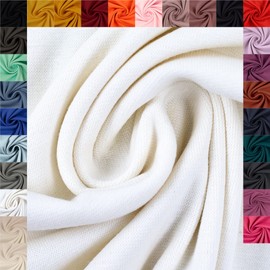 Swafing Eike Sweat Winter Sweat Plain Coupon (White, 0.5 m) (011) + 26 Other Colours