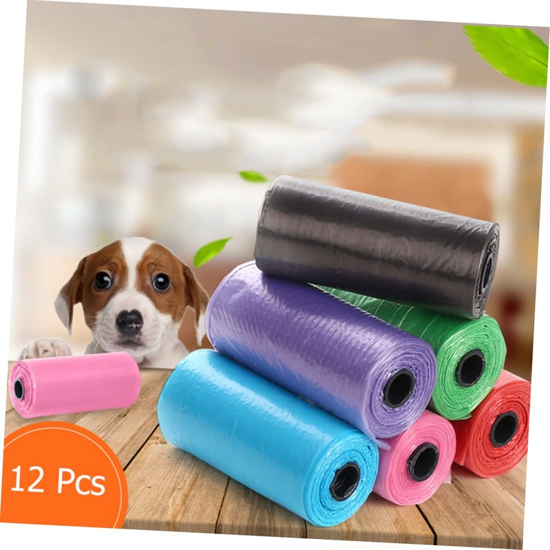 BUGUUYO Bags 12 Rolls Pet Garbage Bags Practical for Outdoor