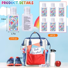 Photect 6 Pcs Hand Sanitizer Travel Size Mini Hand Sanitizer Gel Bulk Pocket Size Lavender Scent Flip Cap Bottle for Kids Back to School Supplies Wedding Exchange Game Reward Party Favors (2oz)