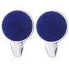 Honey Bear Round Fabric Cotton Velvet Cufflinks For Mens -