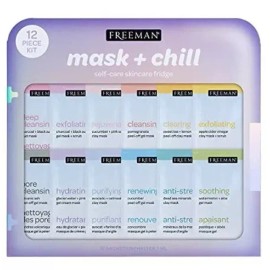 Freeman Limited Edition Mask & Chill Self Care Skincare Facial Mask Set 12 Pi...