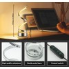 ELINKUME Spiral LED Table Lamp with Remote Control, Three Color