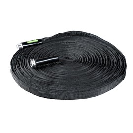 Restaurantware Black Garden Hose 1 Count 100 FT Lightweight Fabric Gardening Tool Water Hose With Kink-Free Flexible Design For Watering And Outdoor Cleaning For Household And Commercial Gardens