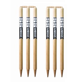 SS Cricket Grade 1 Pack of 6 Stumps and 4 bails