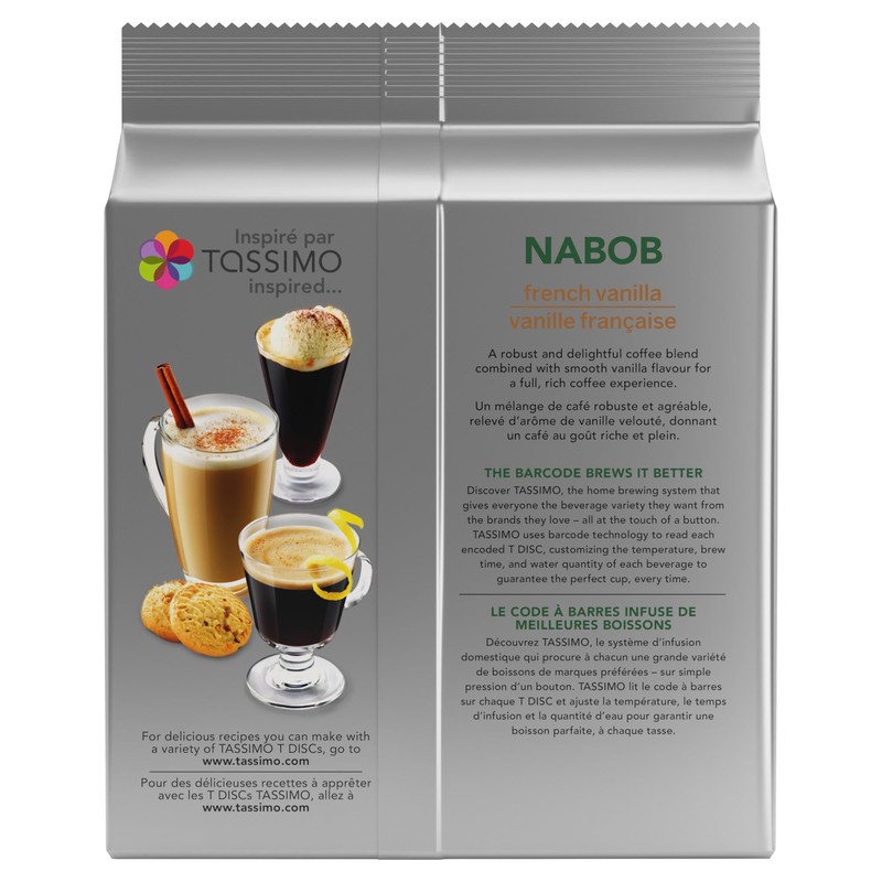 Nabob Cafe Collection French Vanilla Coffee (Medium), 14-Count T-Discs for