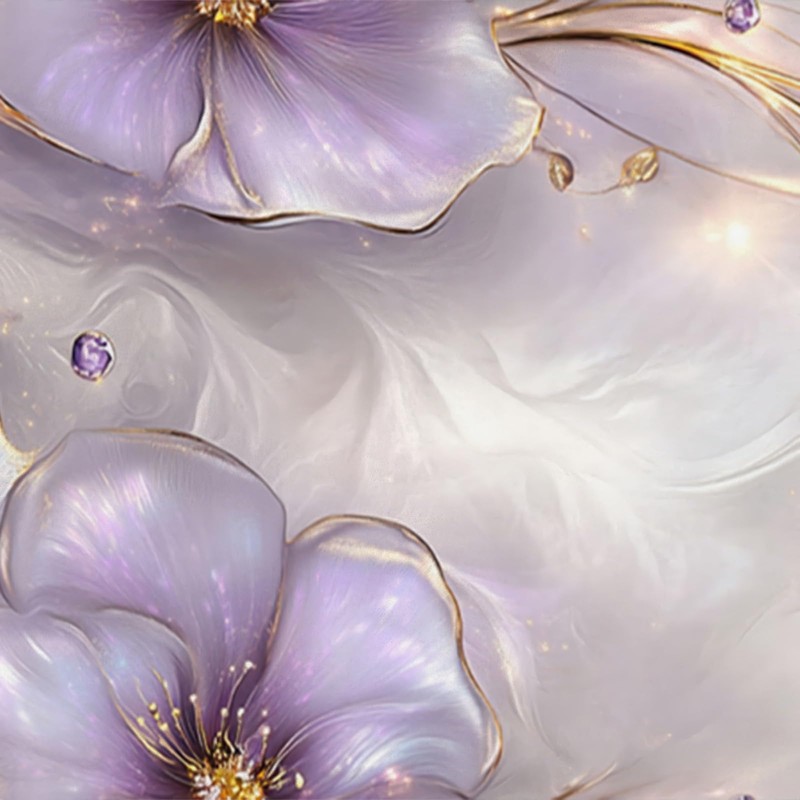 HOMETITUTE Purple Floral Wallpaper Peel and Stick Embossed Flower Contact