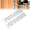 2 Pcs Air Vent Ventilation Grille Aluminium Alloy Rectangular Vent