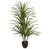 4'6" Real Touch Dracaena Silk Tree w/Pot -Green/Red