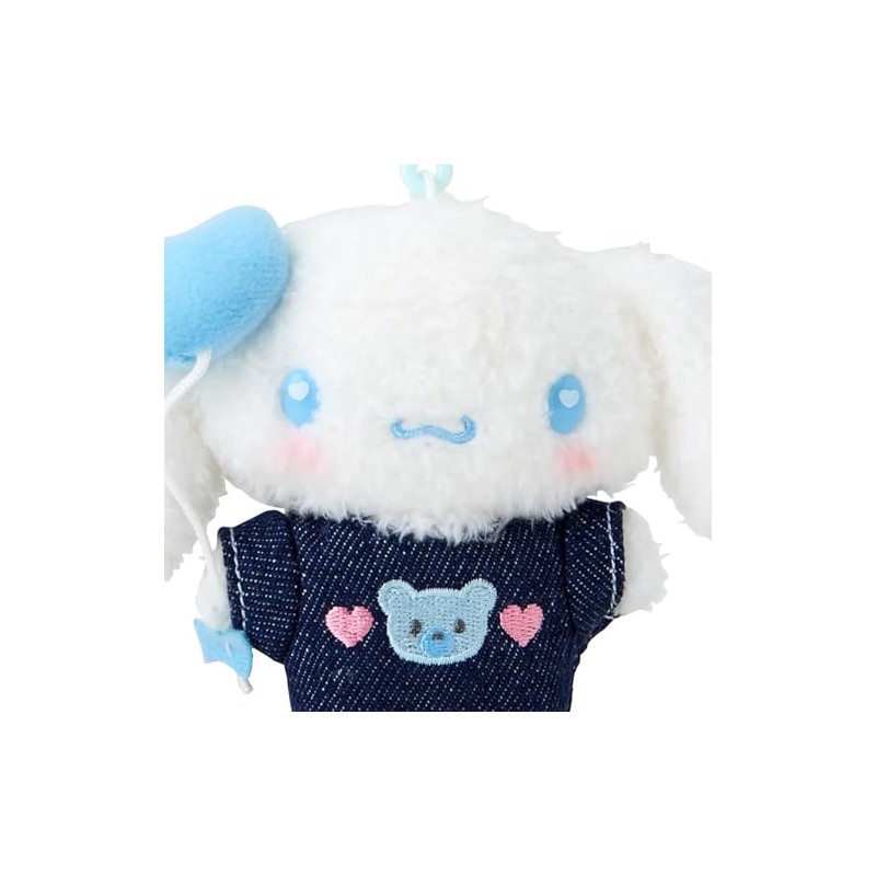 Sanrio 182591 Cinnamoroll Plush Keychain Mascot Holder (Denim Patch)