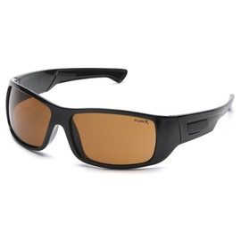 Pyramex Furix Safety Glasses Black Frame Coffee Anti-Fog Lens