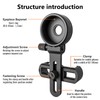 62-105mm Cell Phone Camera Clip Mount Spotting Scope Adapter Focusing
