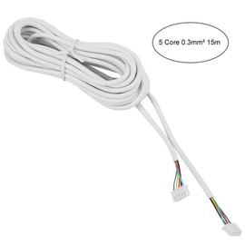 Sonew 5-Core Round Flexible Copper Cable Fit for Video Doorbell Intercom System 15m 0.3mm²