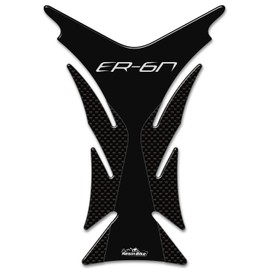 Resin Bike Motorcycle Sticker Compatible with Kawasaki ER-6N. Protection Tank Pad Motorcycle Cover PU Graffi Sticker 3D Resin Coated Measure Universal Carbon Effect