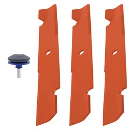 SHUZIYU 3 Blade Set Lawn Mower Parts-Mulching Blades Compatible with/Replacement for 54" Cut Bad Boy Mowers, Replaces OEM no. 038-0005-00，Have One Lawnmower Dull Blade Sharpener.