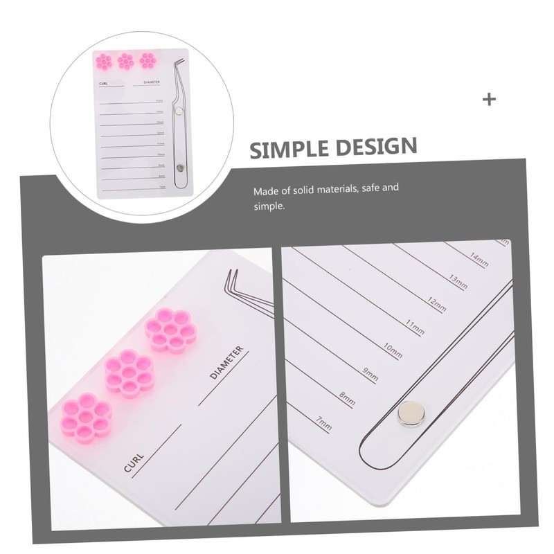 VICASKY Eyelash Extension Tray Lightweight Acrylic Lash Holder Board with