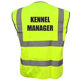 Kennel Manager, Dog Walker Yellow Hi Viz Vis Vest Reflective Waistcoat Jacket Road Safety High Visibility 4XL