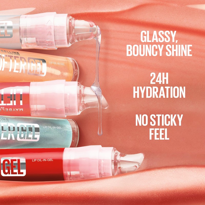 Maybelline Lip Gloss, Lifter Gel Click Pen with Passionfruit Oil,