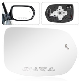 Mirror Glass Compatible with CRV 2017 2018 2019 2020 2021 2022, Right Passenger Side Rear View Convex Mirror Glass with Blind Spot Detection System, Heated, Backing Plate and Mounting Bracket