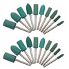 HEYMOUS Rubber Polishing Bits Polishing Drill Bit Green Buffer Abrasive