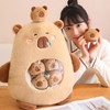 Capybara Plush with 6 Cute Babies Capybara Stuffed Animals,a Bag