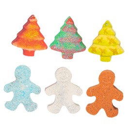 COLLBATH 6 Pack Gingerbread Man Bathing Christmas Bath Salt Bubble Skin-softening Oils Spa