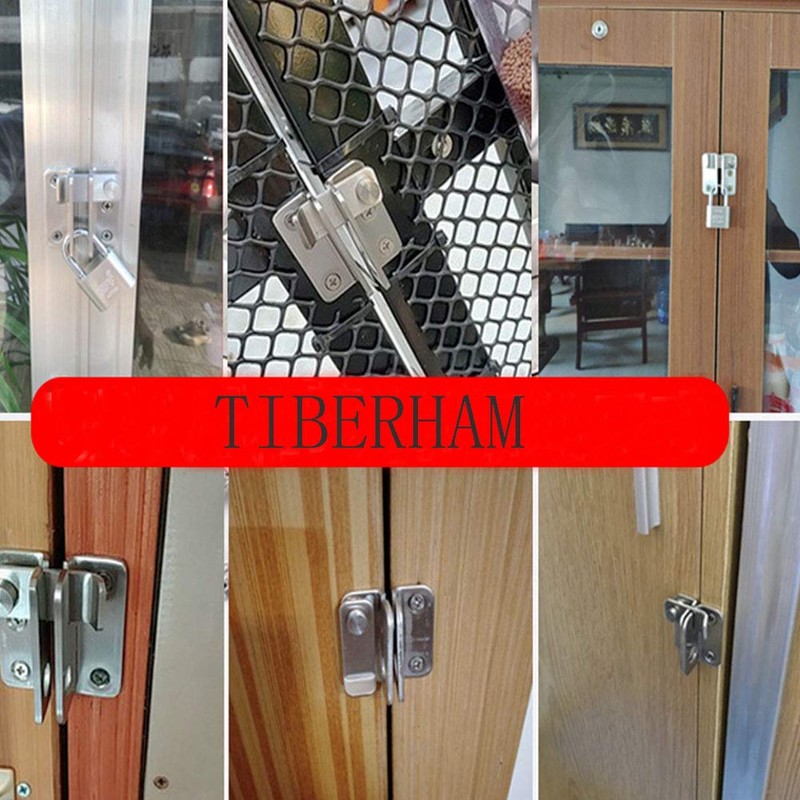 Tiberham Sliding Lock for Doors, Windows, Cabinets, Pet Cages, Accessories